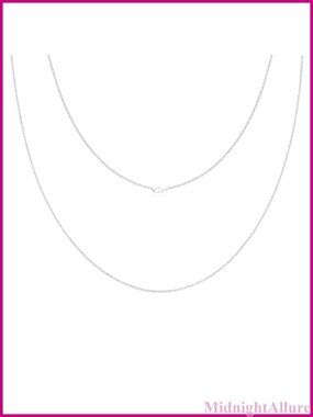 Stainless Steel Thin Rope Chain Necklace 1.3mm 18 Inch Gift for Women